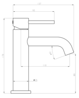 Robinet de lavabo monocommande moderne en céramique et acier inoxydable 304 sans plomb, à poser sur le comptoir, pour hôtels