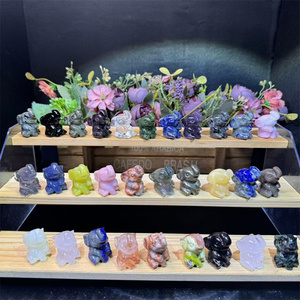 Mini éléphant naturel cristaux artisanat sculpture animaux bleu aventurine éléphant à vendre - Product Image 1