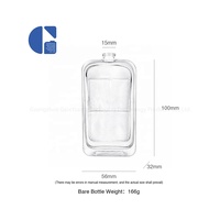 Flacon de parfum en verre transparent personnalisé de luxe, 100 ml, vide, pour emballage d'aromathérapie, vente en gros