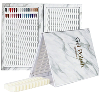 Album professionnel de 320 nuanciers pour ongles, support de présentation de couleurs pour vernis gel, fournitures pour ongles motif marbre vert et rouge