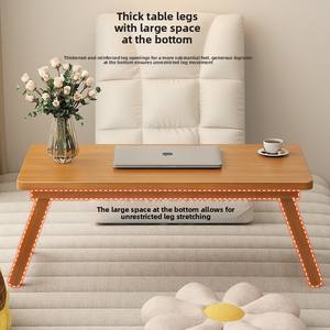 Table basse moderne et simple en bambou, table d'étude basse pour fenêtre ou balcon, idéale pour siège au sol ou en <span class=keywords><strong>baie</strong></span> de fenêtre. - Product Image 3