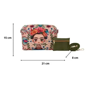 Bolso bandolera Fana Hadara de 21x15 cm, PU, estampado floral vintage, impermeable, con una sola correa, bolso de hombro para mujer - Product Image 1