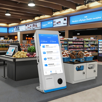 15.6 pouces Self Service Kiosk Terminal Smart Caissier NFC Paiement Caisse Système Pos Vente au détail Supermarché Restaurant Commande automatique