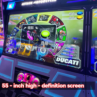Machine de jeu vidéo d'arcade simulateur de course de moto haute vitesse, cadre métallique, interface anglaise, 2 joueurs, monnayeur/billets - Grande Vente