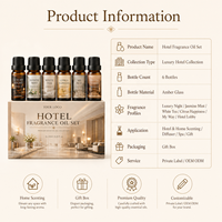 Ensemble d'huiles parfumées pour hôtels à base d'extraits végétaux OEM pour diffuseurs, humidificateurs, fabrication de bougies, boules de bain et autres applications d'aromathérapie