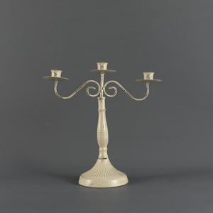 Bougeoir conique en métal plaqué or pour décoration de mariage Royal, 3 bras pour décoration d'éclairage - Product Image 3