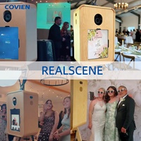Cabina de Fotos Portátil de Doble Cara con Espejo Mágico, Pantalla Táctil, Cámara Compatible con Impresión Instantánea para Bodas