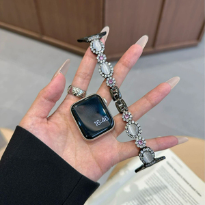 2025 paillettes luxe femmes or Bling oeil de chat Zircon cubique diamant <span class=keywords><strong>bracelet</strong></span> <span class=keywords><strong>Bracelet</strong></span> pour <span class=keywords><strong>Apple</strong></span> <span class=keywords><strong>Watch</strong></span> 10 9 8 7 <span class=keywords><strong>6</strong></span> bandes - Product Image 6