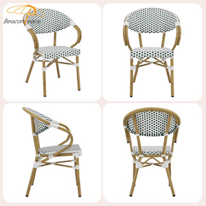 Chaise de jardin de style français, chaise de salle à manger en rotin d'extérieur, chaise de <span class=keywords><strong>bistrot</strong></span> de café français pour restaurant, café - Product Image 6