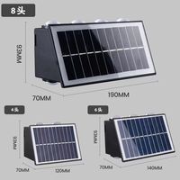 Lampe murale solaire LED extérieure étanche Villa Cour Passage Éclairage Lampe solaire de jardin LED