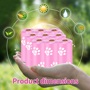 Sacs à déjections canines biodégradables écologiques personnalisés avec logo, 270 unités, certifiés EN3432, anti-fuite, pour animaux de compagnie - Product Image 4