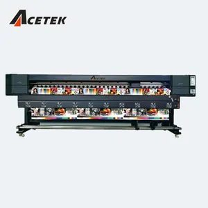 Acetek 3.2m banner Plotter xp600 head Eco Solvent flatbed Printer higher rate supplier for PVC Sheets Car Stickers Light Sheets