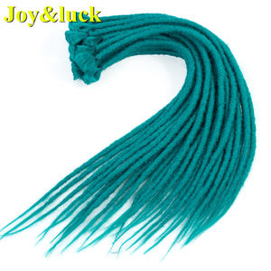 <span class=keywords><strong>Dreadlocks</strong></span> artificiels faits à la main pour femmes/hommes, tresses au Crochet, Extensions de cheveux synthétiques de couleur Pure, prix de gros - Product Image 3