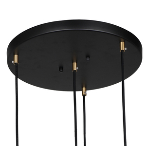 Créatif européen Chambre Salle À Manger cuisine <span class=keywords><strong>4</strong></span> Tête noir en métal décor E27 Lustre lumière - Product Image 5