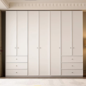 Armoire moderne autoportante à 2 portes en MDF avec portes coulissantes, grande capacité pour chambre à coucher - Product Image 6