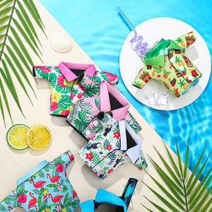 Fundas Enfriadoras de Latas de Navidad de 12 oz, Divertidas y Tropicales Hawaianas para Verano, Ideales para Cerveza, Fiestas Temáticas de Playa y Recuerdos - Product Image 6