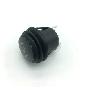 10A/125V 6A/250V SPST 3 Pin ON/OFF/ON Snap in Waterproof Black Mini Rocker Switch for Car Boat