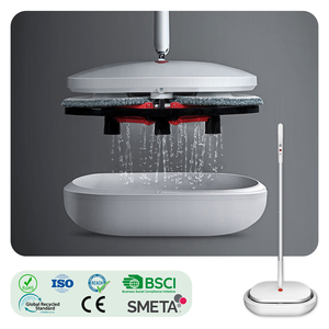 Ensemble serpillière électrique rotative et seau Cleanhome Household Magic pour nettoyage des sols plats, avec certification KC - Product Image 1