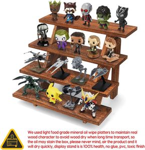 Présentoir Moderne en Bois à Trois Niveaux Multifonctionnel pour Cupcakes, Artisanat, Figurines Funko Pop - Étagère de Rangement pour Salon et Cuisine - Product Image 3