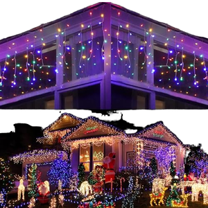 <span class=keywords><strong>Luces</strong></span> de <span class=keywords><strong>Cascada</strong></span> DAHAN, 8 Modos Multifunción, <span class=keywords><strong>Luces</strong></span> LED de <span class=keywords><strong>Navidad</strong></span> Impermeables IP65, 13 m, <span class=keywords><strong>Luces</strong></span> Decorativas para Interiores y Exteriores - Product Image 1