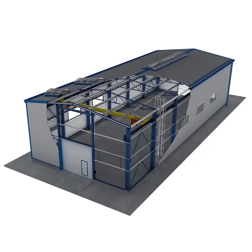 Economical Fast Construction Colour Cladding Modern Steel Structure Fabricated Aluminium Warehouse