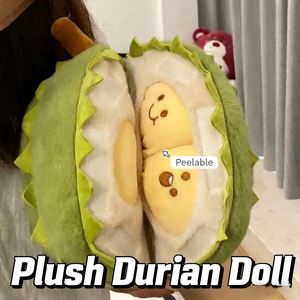 ตุ๊กตาทุเรียนน่ารัก ของเล่นจำลองผลไม้สุดสร้างสรรค์ ถอดประกอบได้ ขายส่ง ของขวัญวันเกิด <span class=keywords><strong>หมอน</strong></span>ตุ๊กตาผลไม้ - Product Image 1