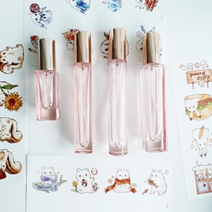 Botella de perfume de pulverizador recargable redonda y cuadrada vacía Rosa 5ml 10ml 15ml botella de spray de vidrio de niebla fina portátil - Product Image 5