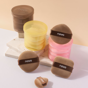 Set di 4 Spugnette per Trucco con Scatola, Morbide e Rotonde per Applicazione di Polvere, Personalizzabili con Logo e Nastro - Product Image 5