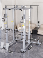 Rack de musculation multifonction avec machine à câbles, système de gym à domicile tout-en-un, rack de squat en acier robuste avec barre de traction
