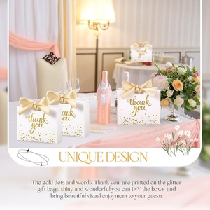 Customize Design Kraft Fancy Wedding Gift Paper <b>Bags</b> <b>Craft</b> Shopping PPackaging Paper <b>Bags</b> With Exquisite Ribbon - Product Image 5