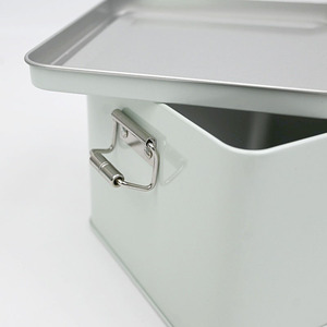 Boîte de rangement carrée en métal avec loquet de verrouillage, grande capacité, qualité alimentaire, pour le stockage à domicile, logo personnalisé imprimé - Product Image 5