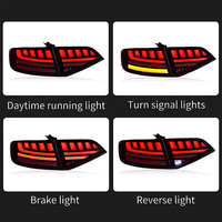 Feu Arrière LED YM pour Audi A4/A4L B8/B9 (2009-2012) avec Frein Rouge/Clignotant, Mise à Niveau Automobile de Haute Qualité 55W