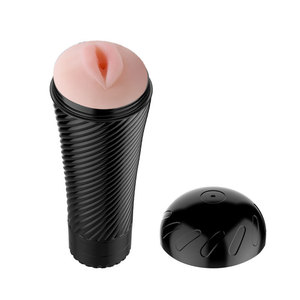 Masturbateur masculin vibrant en silicone souple en forme de bouche, anal et vaginal, jouet pour adultes, godet masturbateur noir - Product Image 5