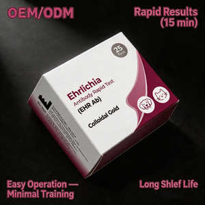 Prueba Rápida de Anticuerpos contra Ehrlichia Canina, Ehrlichiosis Canina, Enfermedad Transmisora por Garrapatas, Detección en Suero, Plasma y Sangre Completa, Kit de 10 Minutos - Product Image 1