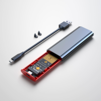 Venta directa de fábrica de carcasa de aleación de aluminio de Venta caliente transfronteriza M.2 SSD USB 3,1 NVME caja de unidad de estado sólido