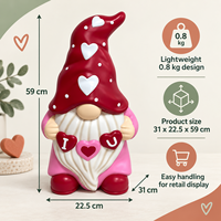 Figurine de Cupidon en polymère creux, pièce maîtresse pour célébrations d'anniversaire, avec revêtement automatique par pulvérisation, grande capacité, fourniture directe usine