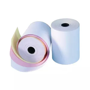 Manufacturers wholesale 75mm 1-3 layers bank atm receipt pos printer ncr paper roll carbonless paper