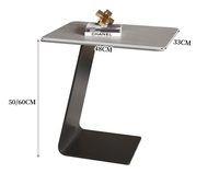 Table d'appoint de canapé en L, design moderne et minimaliste, style luxe léger, avec plateau en dalle de pierre, pour balcon et salon, petite table à thé d'angle