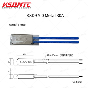 <span class=keywords><strong>Thermostat</strong></span> de protection thermique à courant élevé KSD9700/BRI 30A/40A 115C/120C/125C/130C/150C 160C pour moteur - Product Image 3