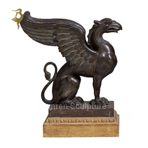 Bronzo seduta grifone decorazione personalizzata artigianato in metallo - Product Image 6