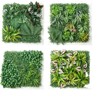 Wholesale Home Decoration Vertical Wall Decoration Fake Flower Grass Green Wall Artificial Plants Panel