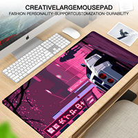 Tapis de souris de style néon à thème de course personnalisé Accessoire de bureau Cyberpunk de 3mm d'épaisseur pour les joueurs en stock!