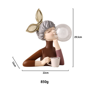 Bắc Âu sáng tạo cơ thể con người bức tượng bong bóng cô gái bảng đèn trang trí Nhựa thủ công ánh sáng ban đêm phòng ngủ cạnh giường ngủ bầu không khí đèn - Product Image 4