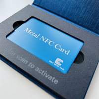 Carte Nfc en métal hybride mat Carte de visite Nfc Gravure au laser Logo Carte en métal intelligente Carte VIP