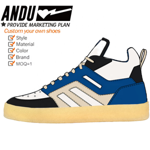 Vente en gros de <span class=keywords><strong>chaussures</strong></span> décontractées originales en cuir avec logo personnalisé pour hommes baskets à la mode avec <span class=keywords><strong>semelle</strong></span> en crêpe <span class=keywords><strong>chaussures</strong></span> personnalisées pour hommes <span class=keywords><strong>chaussures</strong></span> de marche pour femmes - Product Image 3