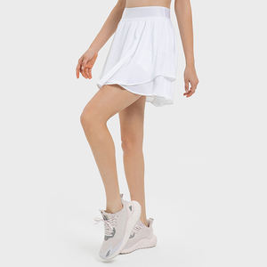 شورت نسائي سريع الجفاف <span class=keywords><strong>2</strong></span> في 1 للتنس والجولف تنورة رياضية مع جيوب داخلية للتدريب والتمارين الرياضية - Product Image 1
