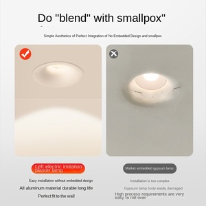Spot encastré moderne en aluminium noir à haute efficacité, anti-éblouissement profond, fixe, intelligent, à intensité variable, LED 90 CRI 4100K - Product Image 2