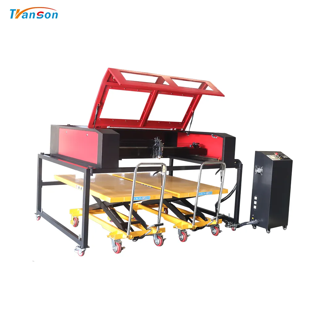 1610 Laser Engraving Machine 150-180W Co2 Laser Cutting Machine With Elevating truck