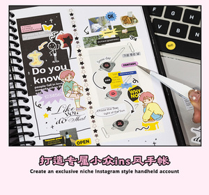 Serie Simple Notes, Planificador Estilo Coreano en Inglés, Materiales de Decoración Navideña, Collages Autoadhesivos Brillantes, 30 Hojas - Product Image 4