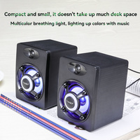 Enceinte de bureau T-WOLF S1 Mini avec basses puissantes 360 °   Haut-parleur stéréo pour ordinateur portable, bureau à domicile